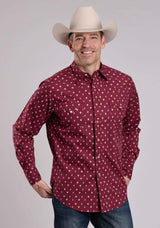 Roper Mens Long Sleeve Snap Mini Aztec Western Shirt - Roper - Flyclothing LLC