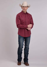 Roper Mens Long Sleeve Snap Mini Aztec Western Shirt - Roper - Flyclothing LLC