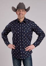 Roper Mens Long Sleeve Snap Ombre Aztecs Western Shirt