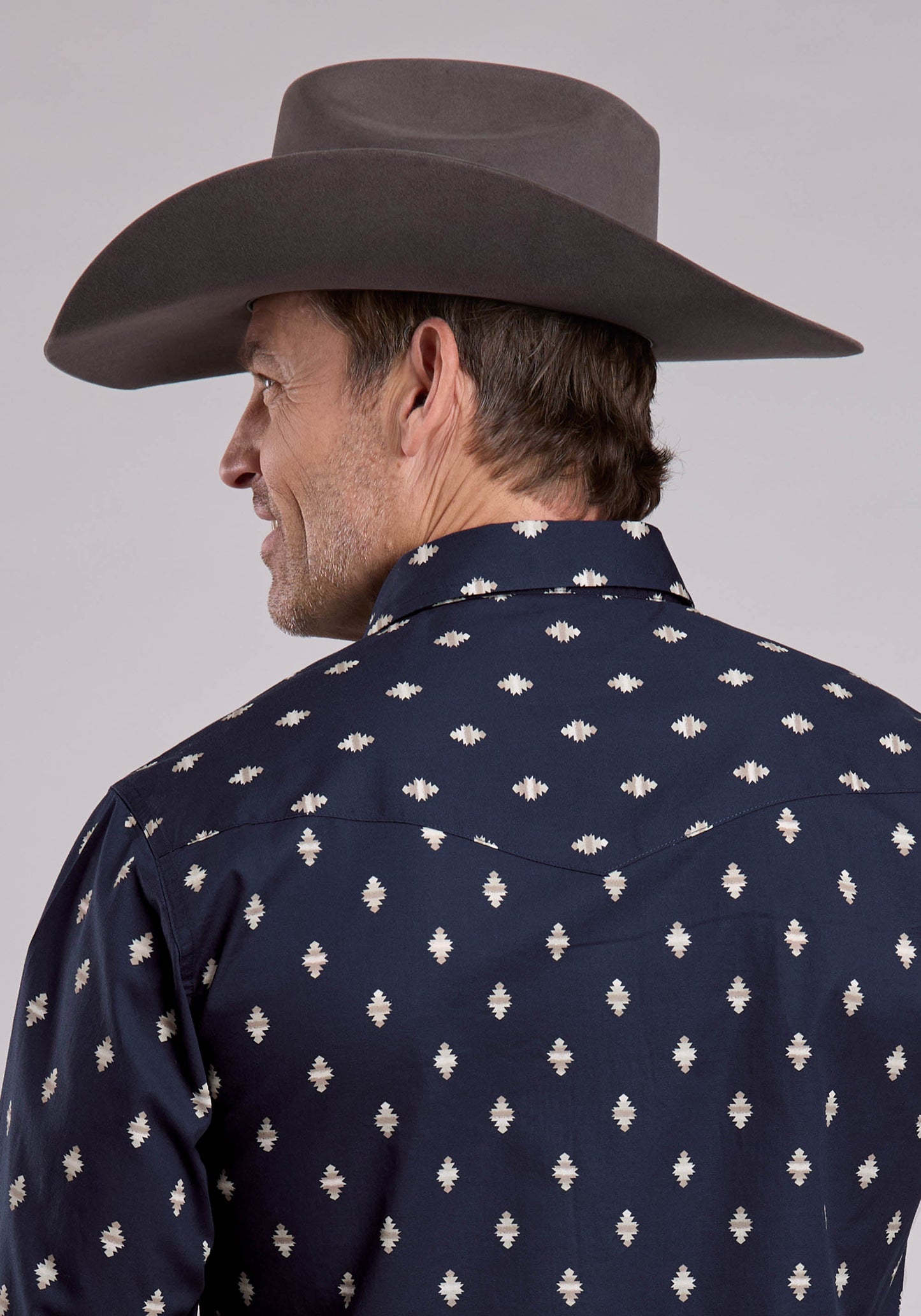 Roper Mens Long Sleeve Snap Ombre Aztecs Western Shirt