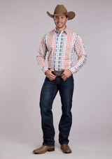 Mens Roper Vertical Aztec Long Sleeve Snap Shirt - Roper - Flyclothing LLC