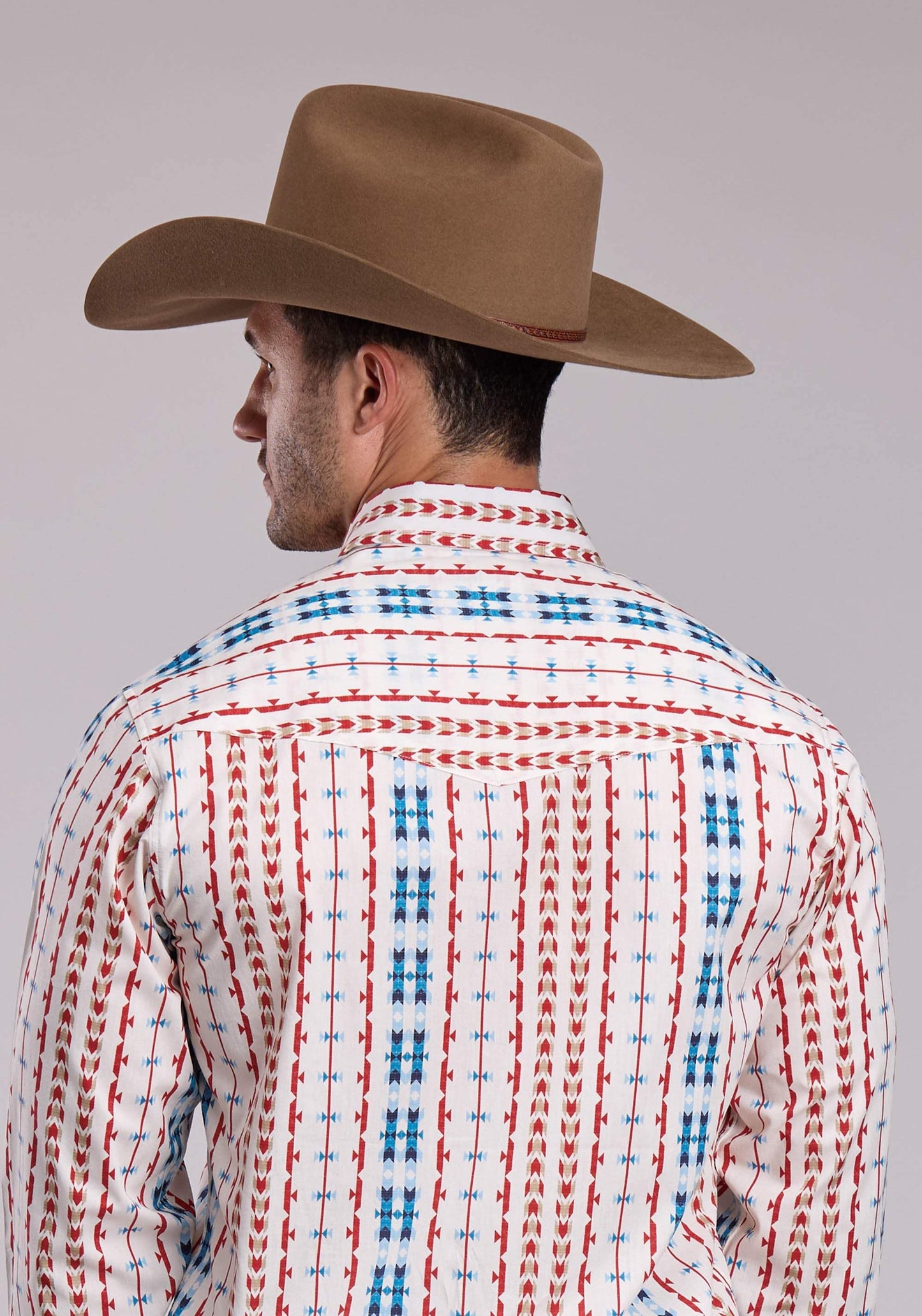 Mens Roper Vertical Aztec Long Sleeve Snap Shirt - Roper - Flyclothing LLC
