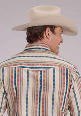 Roper Mens Long Sleeve Snap Southwest Vertical Stripe Western Shirt - Roper - Flyclothing LLC