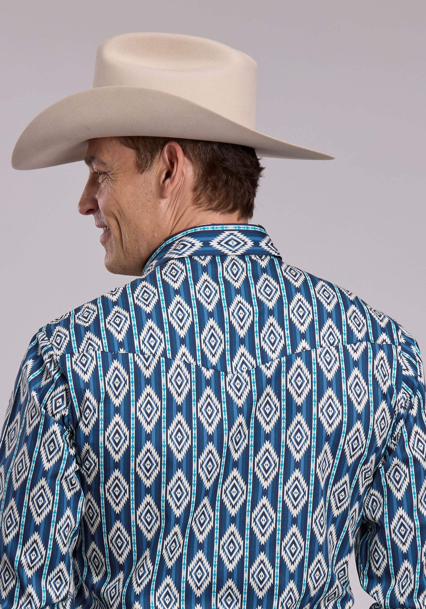 Mens Roper Vertical Serape Print Long Sleeve Snap Shirt - Roper - Flyclothing LLC