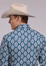 Mens Roper Vertical Serape Print Long Sleeve Snap Shirt - Roper - Flyclothing LLC