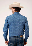 Roper Mens Long Sleeve Snap Medallion Paisley Western Shirt - Roper