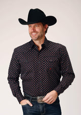 Roper Mens Long Sleeve Snap Cottage Foulard Western Shirt - Roper - Flyclothing LLC
