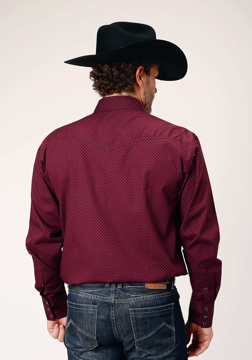 Roper Mens Long Sleeve Snap Four Leaf Foulard Western Shirt - Roper - Flyclothing LLC