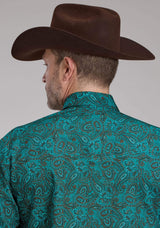 Roper Mens Mallard Paisley Long Sleeve Snap Western Shirt - Roper - Flyclothing LLC
