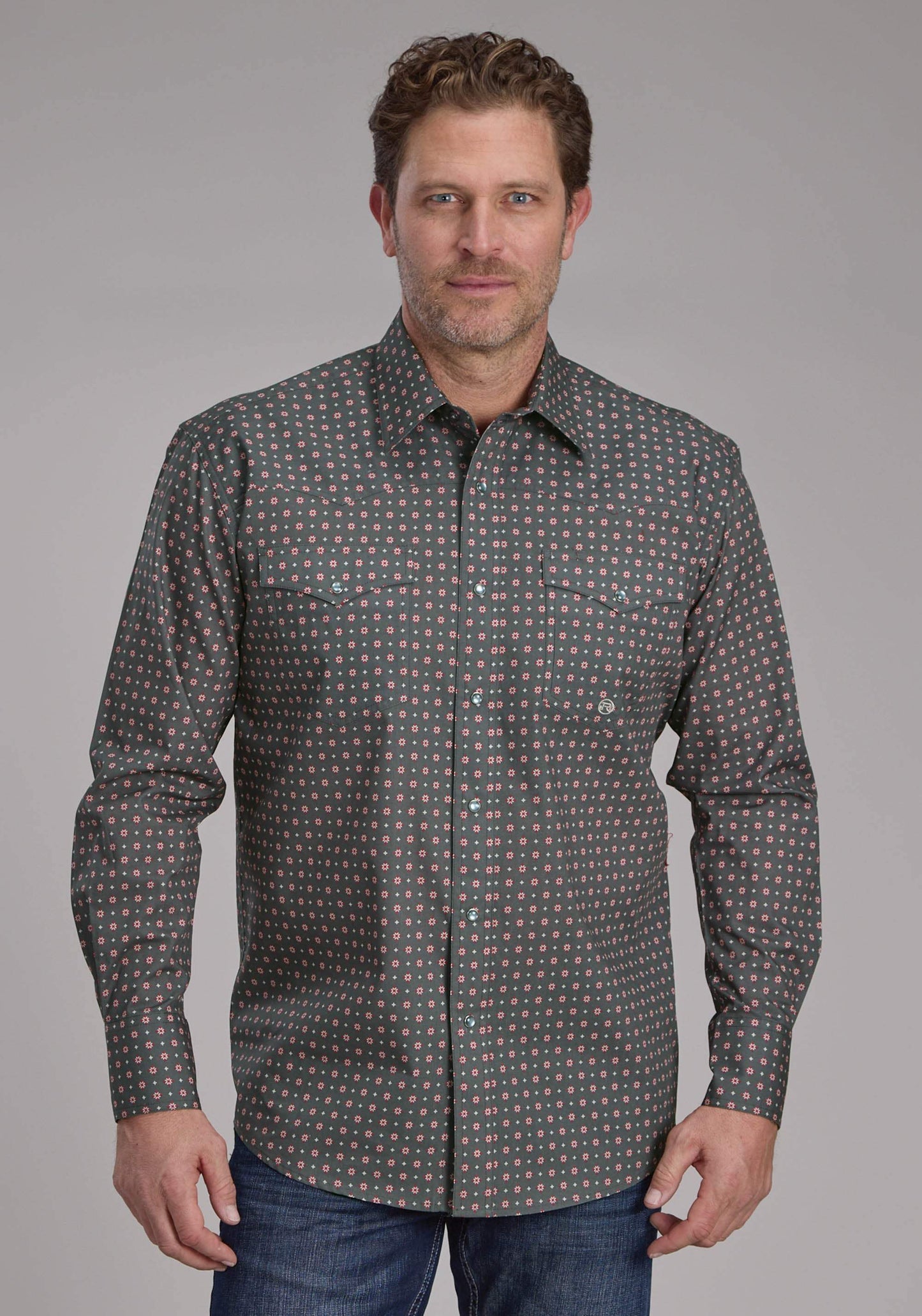 Roper Mens Garnet Foulard Long Sleeve Snap Western Shirt - Roper - Flyclothing LLC