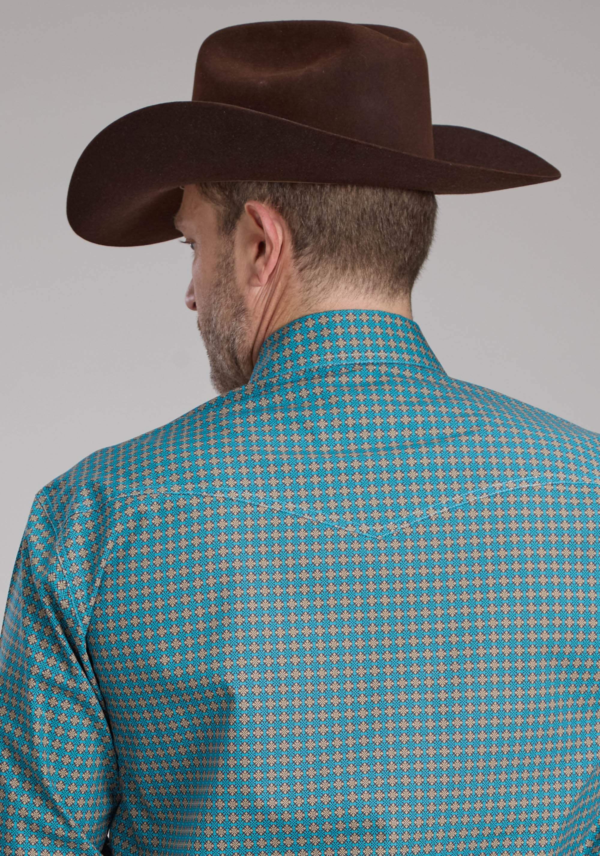 Roper Mens Castile Foulard Long Sleeve Snap Western Shirt - Roper - Flyclothing LLC