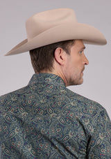 Roper Mens Long Sleeve Snap Forest Paisley Western Shirt