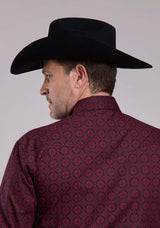 Roper Mens Long Sleeve Snap Garnet Medallion Western Shirt - Roper - Flyclothing LLC
