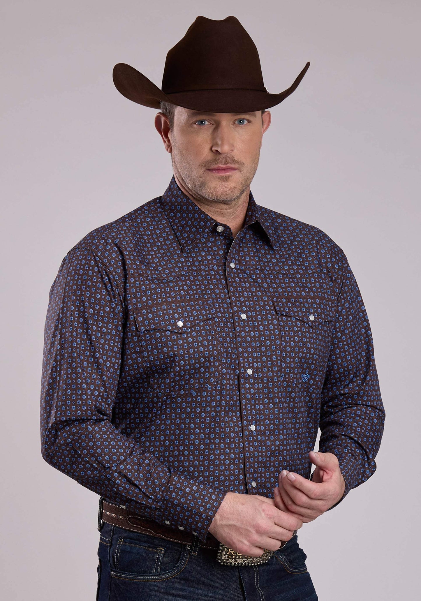 Roper Mens Long Sleeve Snap Winter Foulard Western Shirt - Roper - Flyclothing LLC