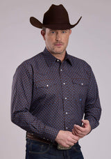 Roper Mens Long Sleeve Snap Winter Foulard Western Shirt - Roper - Flyclothing LLC