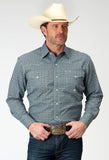 Roper Mens Long Sleeve Snap Frontier Foulard Western Shirt - Roper