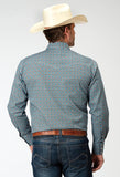 Roper Mens Long Sleeve Snap Frontier Foulard Western Shirt - Roper