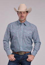 Mens Roper Vintage Scroll Foulard Long Sleeve Snap Shirt