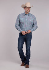 Mens Roper Vintage Scroll Foulard Long Sleeve Snap Shirt