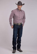 Mens Roper Red Tile Foulard Long Sleeve Snap Shirt - Roper - Flyclothing LLC