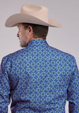Mens Roper Ornamental Paisley Long Sleeve Snap Shirt