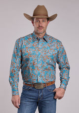 Mens Roper Desert Spring Paisley Long Sleeve Snap Shirt