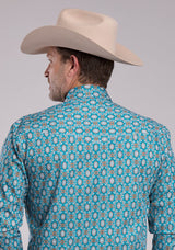 Mens Roper Vintage Ornate Paisley Long Sleeve Snap Shirt
