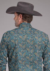 Roper Mens Dusk Paisley Long Sleeve Snap Western Shirt