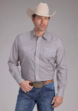Roper Mens Pinwhell Fouldard Long Sleeve Snap Western Shirt - Roper - Flyclothing LLC