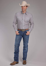 Roper Mens Pinwhell Fouldard Long Sleeve Snap Western Shirt - Roper - Flyclothing LLC