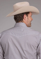 Roper Mens Pinwhell Fouldard Long Sleeve Snap Western Shirt - Roper - Flyclothing LLC