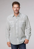 Roper Mens Long Sleeve Snap Silver Medallion Western Shirt - Roper