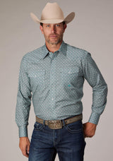 Roper Mens Long Sleeve Snap Silver Spring Foulard Western Shirt - Roper - Flyclothing LLC