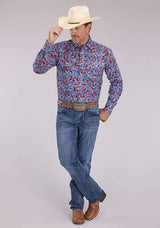 Roper Mens Heritage Paisley Long Sleeve Snap Western Shirt - Roper - Flyclothing LLC