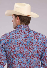 Roper Mens Heritage Paisley Long Sleeve Snap Western Shirt - Roper - Flyclothing LLC