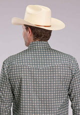 Roper Mens Long Sleeve Snap Medallion Foulard Western Shirt - Roper - Flyclothing LLC