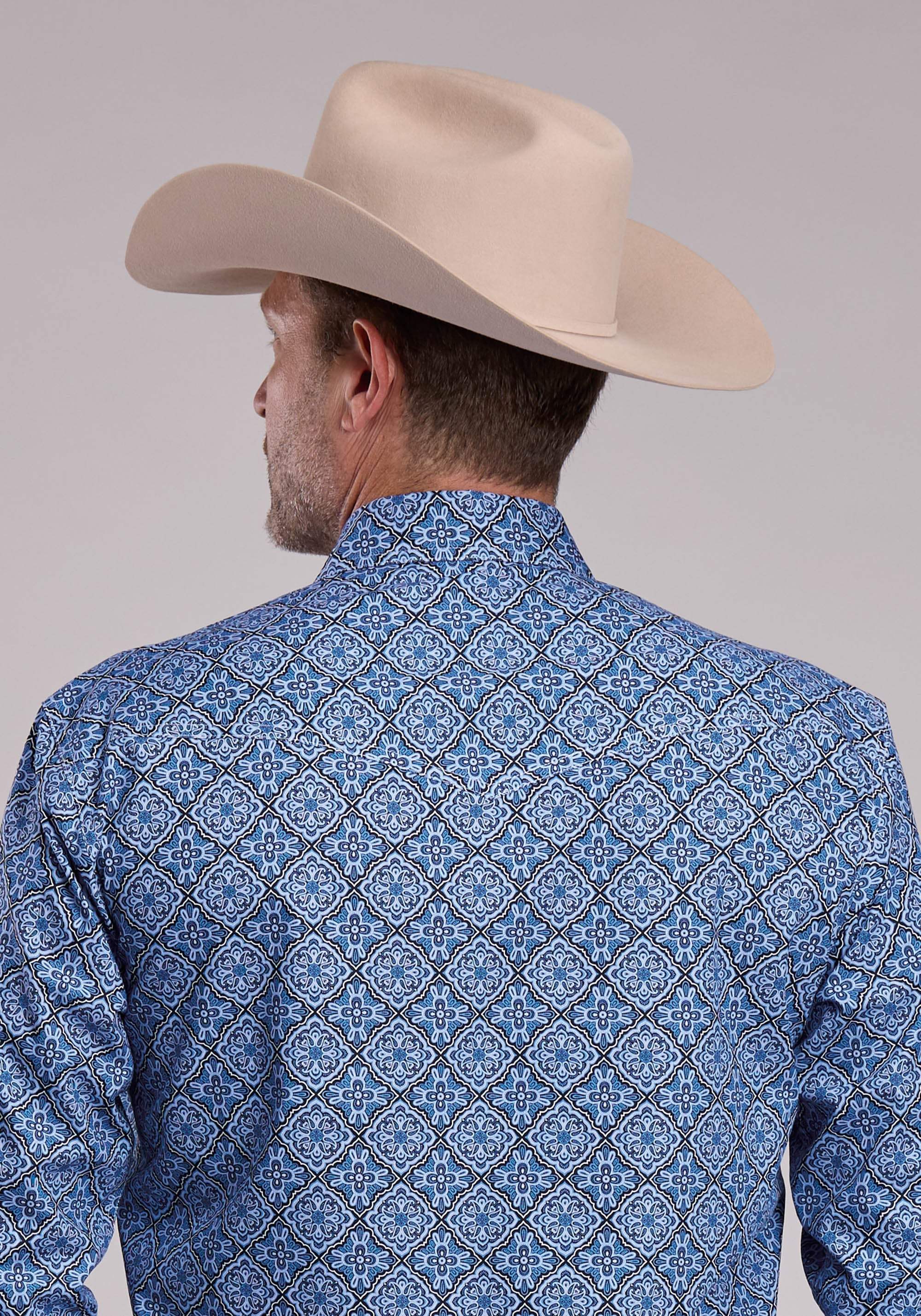 Mens Roper Sky Medallion Long Sleeve Snap Shirt - Roper - Flyclothing LLC