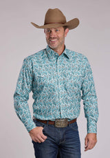 Mens Roper Trail Paisley Long Sleeve Snap Shirt - Roper - Flyclothing LLC