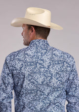 Mens Roper Windy Paisley Long Sleeve Snap Shirt - Roper - Flyclothing LLC