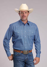 Mens Roper Sky Tile Foulard Long Sleeve Snap Shirt - Roper - Flyclothing LLC