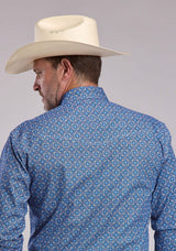 Mens Roper Sky Tile Foulard Long Sleeve Snap Shirt - Roper - Flyclothing LLC