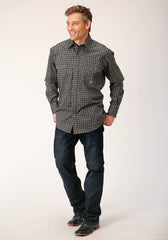 Roper Mens Long Sleeve Snap Wild West Foulard Western Shirt - Roper