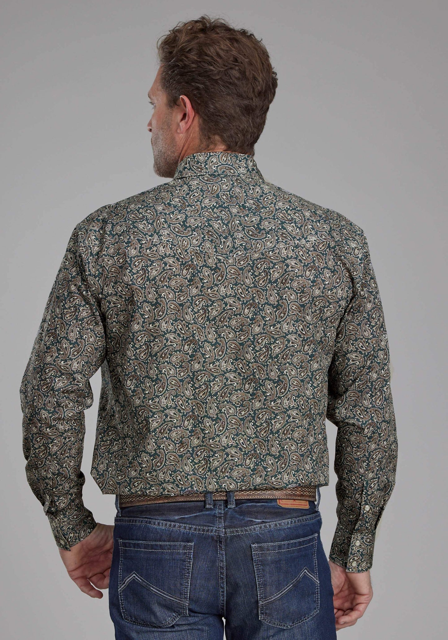 Roper Mens Oak Paisley Long Sleeve Snap Western Shirt - Roper - Flyclothing LLC