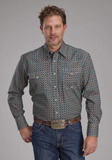 Roper Mens Acorn Foulard Long Sleeve Snap Western Shirt - Roper - Flyclothing LLC