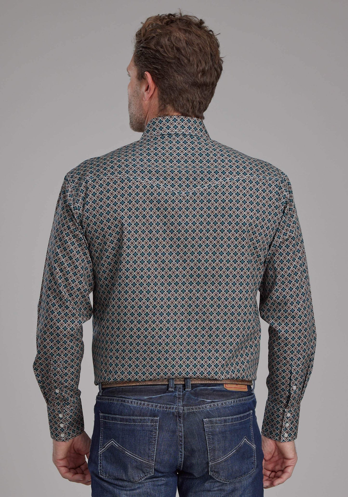 Roper Mens Acorn Foulard Long Sleeve Snap Western Shirt - Roper - Flyclothing LLC