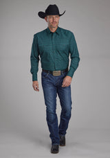 Roper Mens Vintage Paisley Long Sleeve Snap Western Shirt