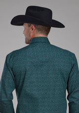 Roper Mens Vintage Paisley Long Sleeve Snap Western Shirt