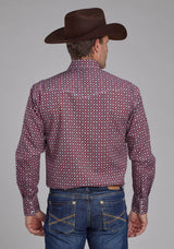 Roper Mens Highway Foulard Long Sleeve Snap Western Shirt