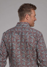 Roper Mens Orchard Paisley Long Sleeve Snap Western Shirt - Roper - Flyclothing LLC