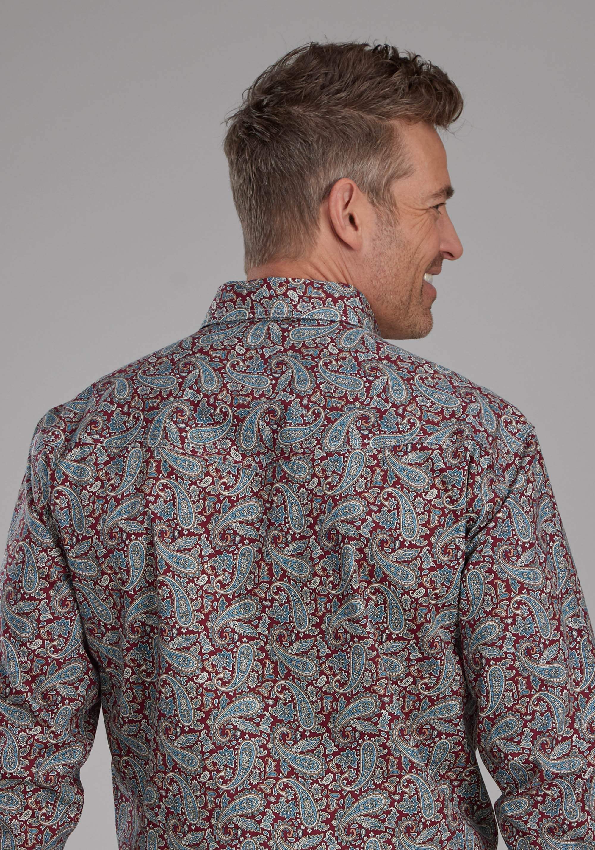 Roper Mens Orchard Paisley Long Sleeve Snap Western Shirt - Roper - Flyclothing LLC